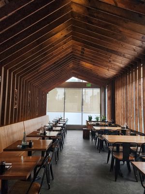 Beautiful interior at Shizen Vegan Sushi Bar in San Francisco