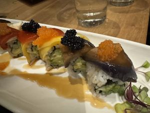 Proud Peacock Roll  at Shizen Vegan Sushi Bar in San Francisco