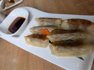 Gyosa at Shizen Vegan Sushi Bar in San Francisco