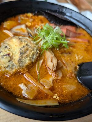 Spicy Ramen at Shizen Vegan Sushi Bar in San Francisco