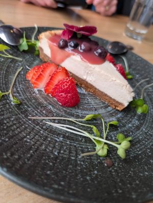 Cheesecake at Shizen Vegan Sushi Bar in San Francisco