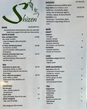   at Shizen Vegan Sushi Bar in San Francisco