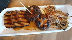 Mushrooms at Shizen Vegan Sushi Bar in San Francisco