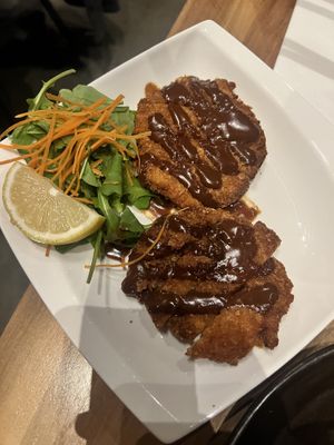 Bean curd Katsu so good!!  at Shizen Vegan Sushi Bar in San Francisco