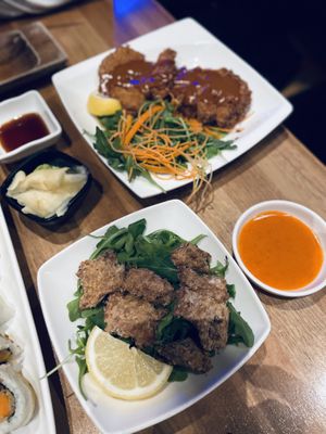 Kaarage and katsu  at Shizen Vegan Sushi Bar in San Francisco