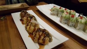 Something with shitake at Shizen Vegan Sushi Bar in San Francisco