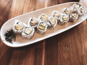 California Roll at Shizen Vegan Sushi Bar in San Francisco