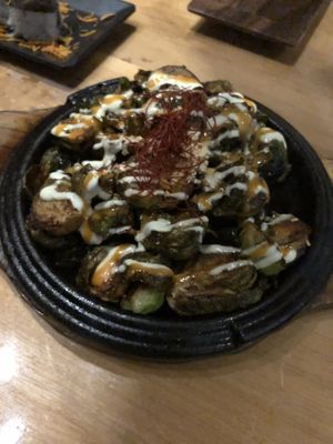 Brussel Sprouts at Shizen Vegan Sushi Bar in San Francisco