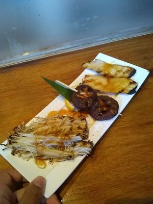 Grilled Mushrooms at Shizen Vegan Sushi Bar in San Francisco