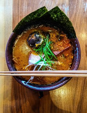 Spicy miso ramen. at Shizen Vegan Sushi Bar in San Francisco