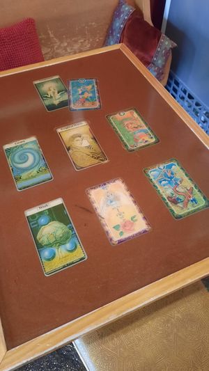 Tarot cards on the table. at Ritual Cafe in Des Moines