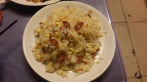 Egg fried rice with imitation pork meat at HUI4 Lee 4 and 2 in Tianjin