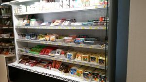 Deli cheese fridge section2 at Astrid och Aporna - Cph in Copenhagen