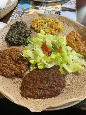 Full vegan platter    at Kibrom's in Boise
