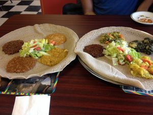 8 or the 11 veg options! at Kibrom's in Boise