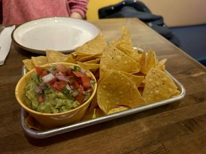 Chips and guacamolee  at Bogota Latin Bistro in Brooklyn