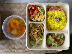 VEGAN "CHICKEN" RICE
Requires containers
MYR 22.00 at Green Bamboo Organic Shop in Kuala Lumpur