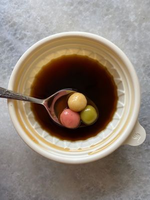 Complimentary dessert at Green Bamboo Organic Shop in Kuala Lumpur