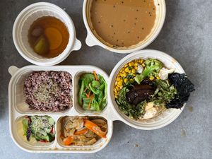 1 x HEALTHY DAILY SET MEAL 每日健康套餐 RM27.00
有机味噌苦瓜豆府 Organic Miso Bittergourd with Organic Sprouted Tofu
Subtotal RM62.00
Delivery Charge RM15.00
Tota at Green Bamboo Organic Shop in Kuala Lumpur