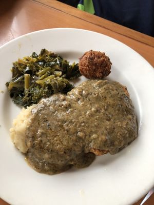 Fired steak dinner  at Quickie Too in Tacoma