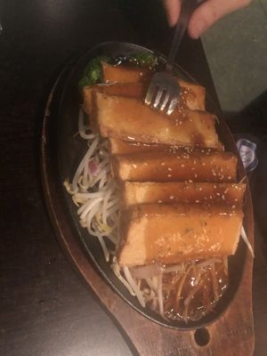 M1 sizzling organic teriyaki tofu  at Jujube Tree in Astoria
