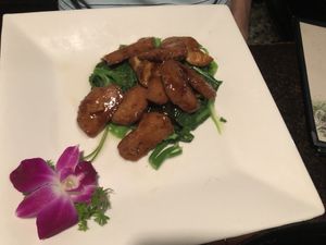 M17 black pepper seitan  at Jujube Tree in Astoria