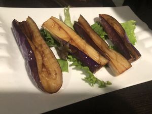 A13 grilled eggplant  at Jujube Tree in Astoria