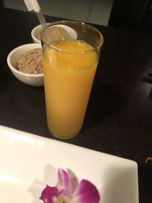 Fresh squeezed orange juice  at Jujube Tree in Astoria