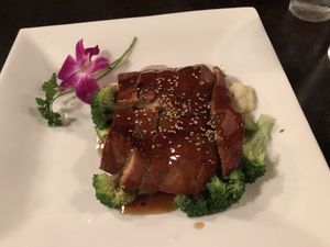 M19 smoked teriyaki duck (seitan) at Jujube Tree in Astoria