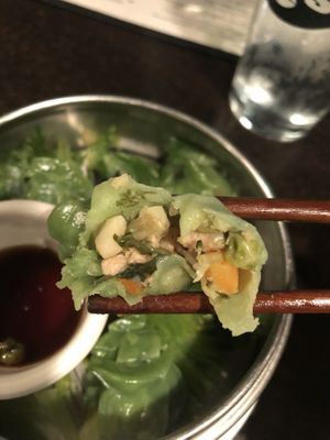 A5 steamed spinach shumai   at Jujube Tree in Astoria