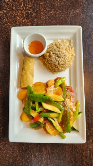 Mango Soy Protein Lunch Special at Jujube Tree in Astoria