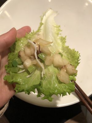 M13 vegetable medley lettuce wraps   at Jujube Tree in Astoria