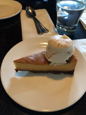 Pumpkin cheesecake wasn’t the best I’ve ever had but still delicious!  at Jujube Tree in Astoria