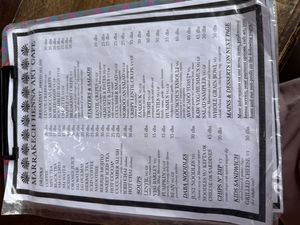 Menu  at Marrakech Henna Art Cafe in Marrakech