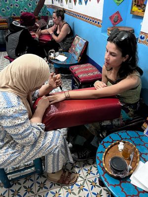 henna  at Marrakech Henna Art Cafe in Marrakech