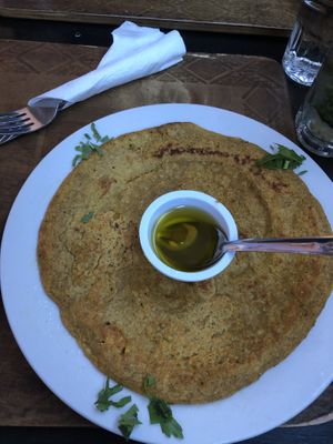 lentil crepe  at Marrakech Henna Art Cafe in Marrakech