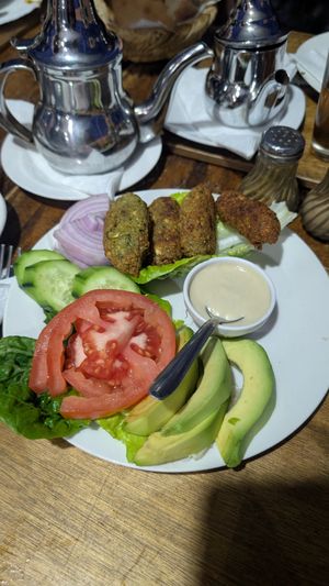 Falafel plate at Marrakech Henna Art Cafe in Marrakech