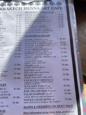   at Marrakech Henna Art Cafe in Marrakech