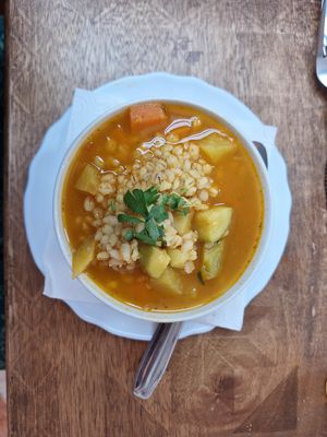 Barley soup at Marrakech Henna Art Cafe in Marrakech