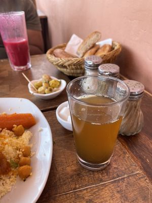 Mint teaa  at Marrakech Henna Art Cafe in Marrakech