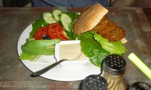 Falafel plate at Marrakech Henna Art Cafe in Marrakech