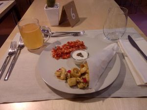 Main dish. at Mantra Raw in Milan