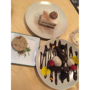 Tiramisu, cookie and brownie! at Mantra Raw in Milan