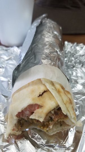 Delicious Falafel, automatically vegan! at D's Mediterranean Grill in Waco