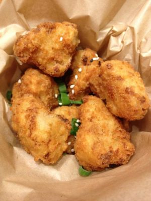 The crispy cauliflower tastes exactly like orange chicken from Panda Express! at Veggie Grill in Walnut Creek