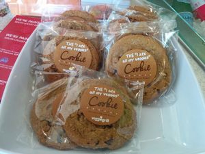 tasty chocolate chip cookies with walnuts at Veggie Grill in Walnut Creek