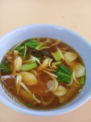 Mushroom noodles soup $3 at Guan Yin Zai - Kebun Bahru in Northeast Singapore