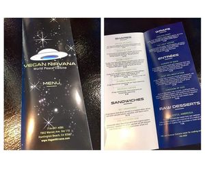 Menu at Vegan Galaxy in Huntington Beach