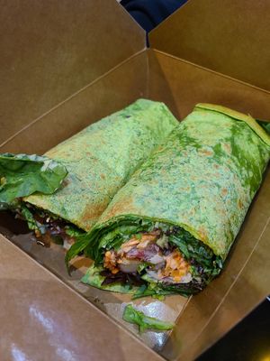 Vegan burrito at Vegan Galaxy in Huntington Beach