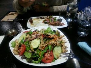 Delicious salads and more 😋💜 at Vegan Galaxy in Huntington Beach